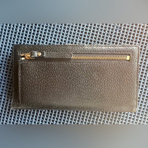 Kate Spade New York Black/Nude Pebbled Leather Bifold Wallet Gold Hardware - Picture 2 of 9